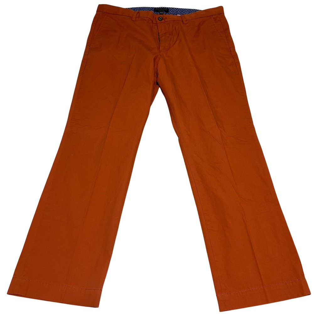 Banana Republic Aiden Chino Mens 36 30 Orange Slim Fit Cotton Pants